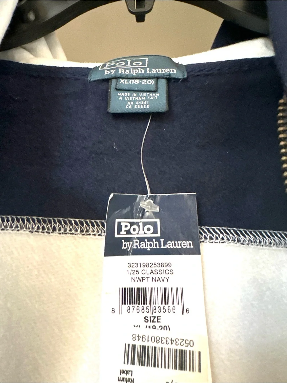Boys Polo Ralph Lauren Colorblock Zip Hoodie with Big Pony NEW w Tags